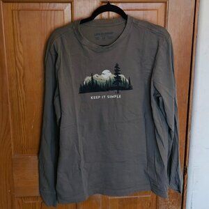 Life is Good medium long sleeve Green/Gray